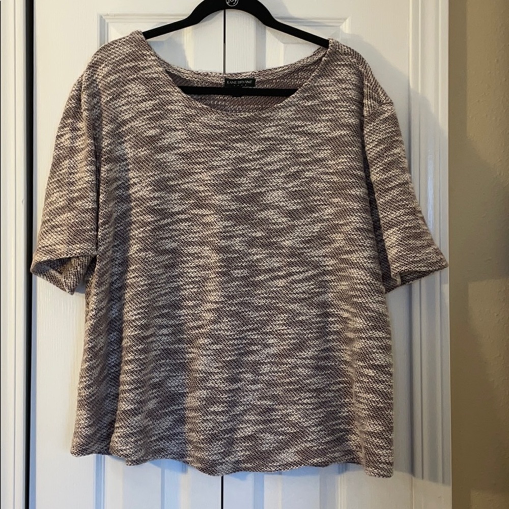 Lane Bryant Short Sleeve Sweater Top 14/16 NWOT